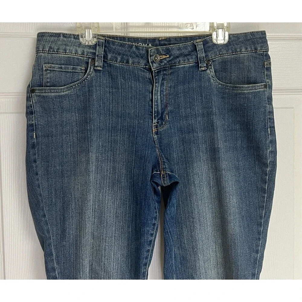 Sonoma Womens Curvy Bootcut Jeans Size 14 Mid Rise Stretch 33" Inseam - Picture 3 of 7